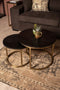 HSM Collection Ronde salontafel Finnley - ø60 cm - black wash/antique gold - s/2