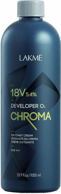 Oxiderende Haarverzorging Lakmé Chroma 18 vol 5,4 % (1 L)