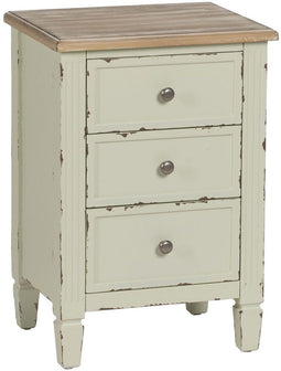 Nachtkastje Beige Natuurlijk Sparrenhout DMF 45 x 35 x 65 cm