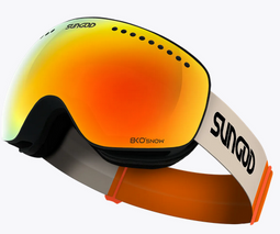 SunGod Snipers - Skibril - Sferische lens S3 spiegelend - Beige/Zwart