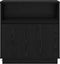 vidaXL - Dressoir - met - LED - Zwart - Eiken - 71x34,5x75 - cm - Geengineerd - Hout