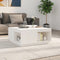 vidaXL - Salontafel - 80x81x36,5 - cm - massief - grenenhout - wit