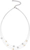 Boccia Titanium 0852.02 - Dames Ketting 45-50 cm - Puur titanium - Goudkleurige accenten