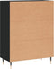 vidaXL - Dressoir - 69,5x34x90 - cm - bewerkt - hout - zwart