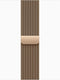 Apple Watch Series 11 - Smartwatch - GPS + Cellular - 42mm - Gouden titanium kast - Gouden Milanese Loop-band