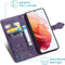 iMoshion Hoesje Geschikt voor Samsung Galaxy S21 FE Hoesje Met Pasjeshouder - iMoshion Mandala Bookcase - Paars