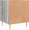 vidaXL - Nachtkastje - 40x40x50 - cm - bewerkt - hout - grijs - sonoma - eikenkleurig