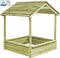 vidaXL Buitenspeelhuis met zandbak 128x120x145 cm grenenhout