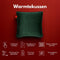Coozie Oplaadbaar Warmtekussen – Draadloos & Bedraad – 45–65°C – Velvet – 45 x 45 cm – Donkergroen –