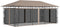 vidaXL - Prieel - met - klamboe - 180 - g/m² - 6x3x2,73 - m - taupe