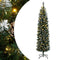 vidaXL - Kunstkerstboom - smal - met - 150 - LED's - 120 - cm
