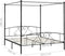 vidaXL - Hemelbedframe - metaal - zwart - 200x200 - cm
