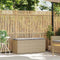 vidaXL - Tuinbank - met - kussen - 110x40x44 - cm - poly - rattan - beige