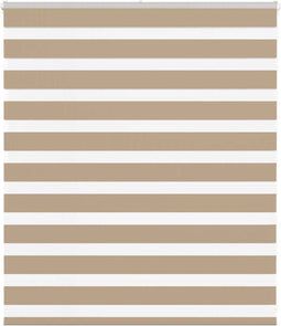 vidaXL - Zebra - Blind - 135x100 - cm - stofbreedte - 130,9 - cm - polyester - zandbruin