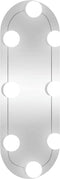 vidaXL - Wandspiegel - met - LED's - ovaal - 15x40 - cm - glas
