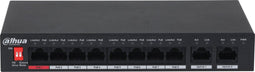 Dahua DH-PFS3010-8ET-96-V2 - Switch - 8x PoE 96W - Zwart