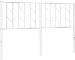vidaXL - Hoofdbord - 135 - cm - metaal - wit