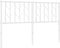 vidaXL - Hoofdbord - 135 - cm - metaal - wit