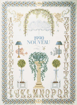 Thea Gouverneur - Borduurpakket met telpatroon - 1090 - Voorgesorteerde DMC Garens - Merklap - Linnen - 60 cm x 82 cm