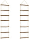 vidaXL - Wanddecoraties - laddervormig - 2 - st - 30x100 - cm - naturel - tak