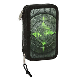 Dubbele etui Transformers Zwart 12.5 x 19.5 x 4 cm (28 Onderdelen)
