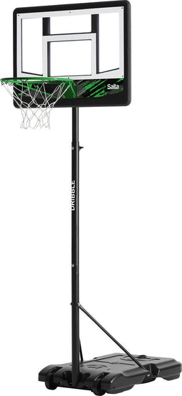 Salta Dribble – Basketbalpaal voor kinderen – Verstelbare hoogte 160 - 210 cm – Verrijdbaar basketbalstandaard met basketbalring – Zwart