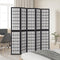 vidaXL - Kamerscherm - met - 5 - panelen - massief - paulowniahout - zwart
