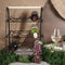 Metalen wijnflessen rek/wijnrek voor 9 flessen 33 x 29 x 46 cm - Wijnfles houder