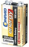 Conrad energy Extreme Power 6LR61 9V batterij (blok) Lithium 900 mAh 9 V 1 stuk(s)