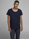 JACK&JONES JJEBAS TEE SS U-NECK NOOS - Heren T-shirt - 100% biologisch katoen - Maat S
