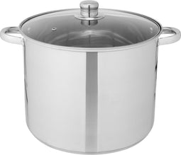 Infinity Goods Soeppan - Multi-Functionele Pan - 16,5L - RVS - Glazen Deksel - 30 CM - Vaatwasserbestendig - Inductie Gas