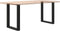 vidaXL - Eettafelpoten - 2 - st - U-vormig - 60x(72-73) - cm - staal - zwart