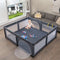 Coast Speelbox Playpen - Extra grote speelruimte 206x185,5x68cm - Donkergrijs