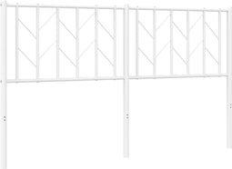 vidaXL - Hoofdbord - 150 - cm - metaal - wit