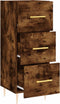 vidaXL - Dressoir - 34,5x34x90 - cm - bewerkt - hout - gerookt - eiken