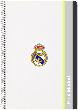 Real Madrid C.F. - Notitieboekje A4 - 80 Lakens - Wit