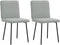 vidaXL - Eetkamerstoelen - 2 - st - fluweel - lichtgrijs
