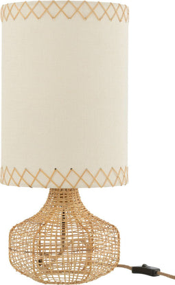 J-Line tafellamp Ibiza - jute - mix - small