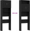 vidaXL - Wasmachinekast - 64x24x190 - cm - spaanplaat - zwart - eikenkleurig