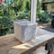 Mica Decorations jimmy bloempot vierkant lichtgrijs - 21x21x20,5
