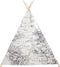Wereldkaart Tipi Tent Zwart/wit Wigwam Speeltent / 100% katoen / 120 x 120 x 160 / 2 jaar garantie