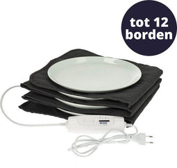 BREND BR-2209 - Elektrische Bordenwarmer - 12 Borden - 4 Temperatuurniveaus tot 70°C - Antraciet