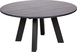 WOOOD Rhonda Eetkamertafel XL - Eiken - Blacknight - Ø150 cm