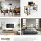 tectake® Stoke - Bureau - Industrieel design - 4 opbergvakken - Lichtbruin