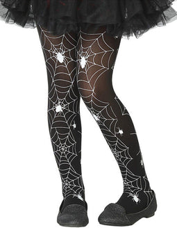 ATOSA - Zwarte en witte spinnen panty voor kinderen