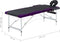 vidaXL - Massagetafel - inklapbaar - 2 - zones - aluminium - zwart - en - paars