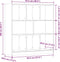 vidaXL - Boekenkast - 97,5x29,5x100 - cm - bewerkt - hout - oud - houtkleurig