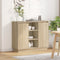 vidaXL - Dressoir - met - LED - Sonoma - Eik - 90x32x75 - cm - Gelaagd - Hout