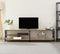 vidaXL - Tv-meubel - 200x40x50 - cm - bewerkt - hout - metaal - sonoma - eikenkleurig