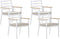 CAVOLI - Tuinstoel set van 4 - Wit/Beige - Aluminium